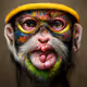 Colorful multi-character monkeys